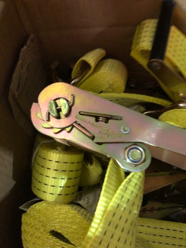 Photo 3 of 6 Pack 2" x15' Ratchet Strap Tie Down 5000LB J Hook