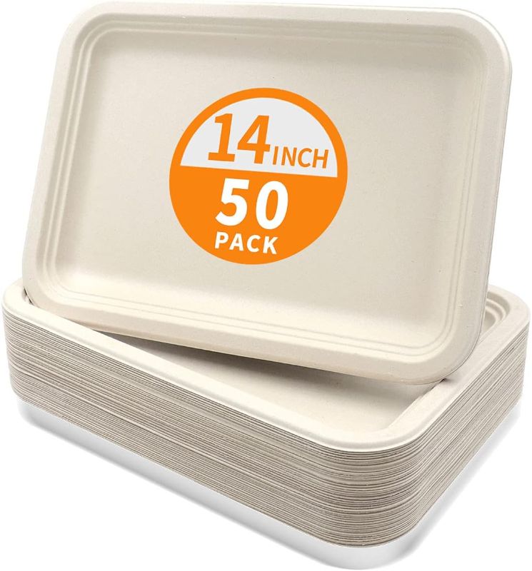 Photo 1 of 
Celel 50 Pack 14 Inch Heavy Duty Disposable Food Trays