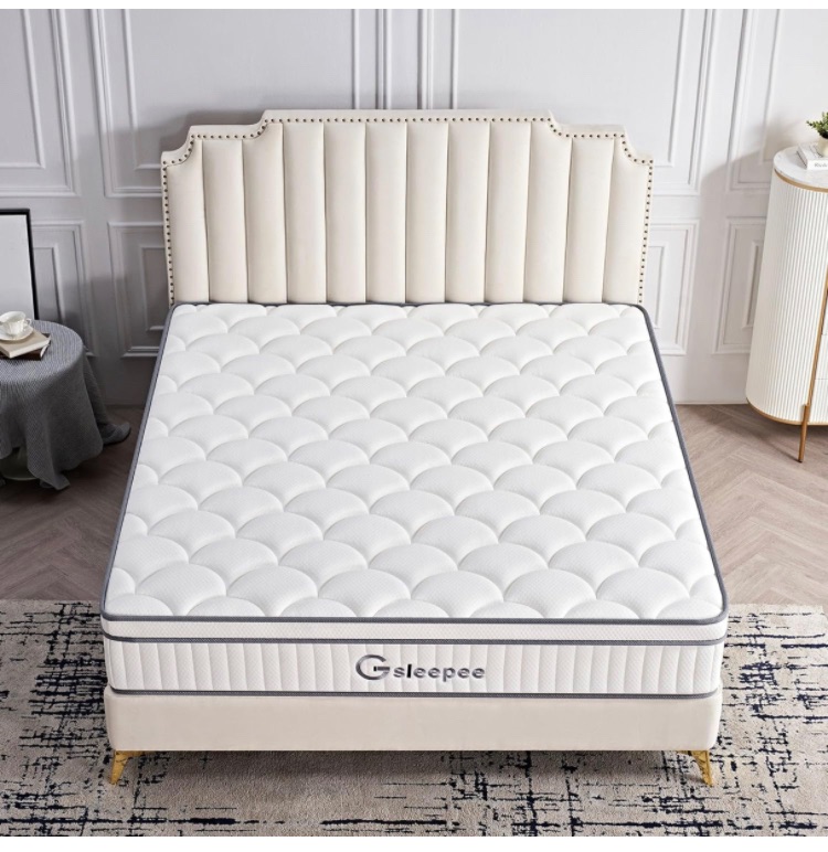 Photo 1 of **READ NOTES**
King Mattress, 12 Inch Size Gel Memory Foam Mattress, Individually Inner Spring Hybrid Mattresses, Plush colchones in a Box, Pressure Relief