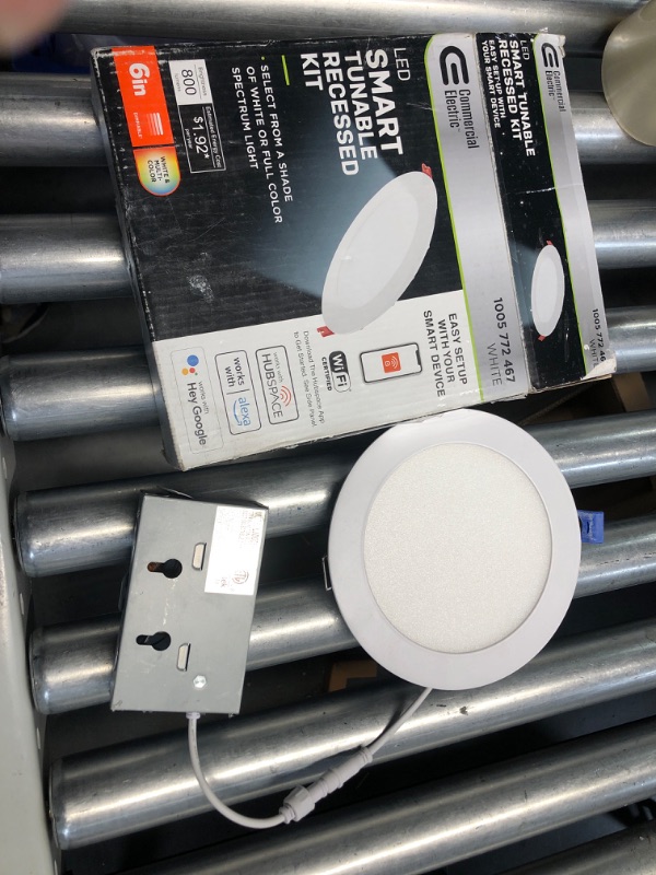 Photo 1 of **NON REFUNDABLE ITEM***(FOR PARTS ONLY)
6 in. Smart Ultra Slim New Construction and Remodel RGB+W LED Recessed Kit Powered by Hubspace
