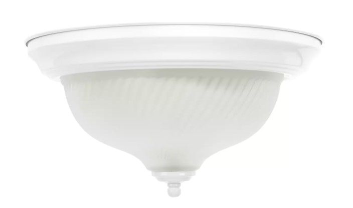 Photo 1 of **READ NOTES***
11 in. 2-Light White Flush Mount
