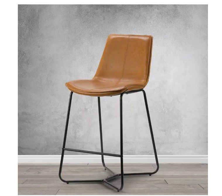 Photo 1 of ***READ NOTES***
Amery 25.75 in. Cappuccino Iron Frame Vintage Faux Leather Counter Stool (Set of 2)
