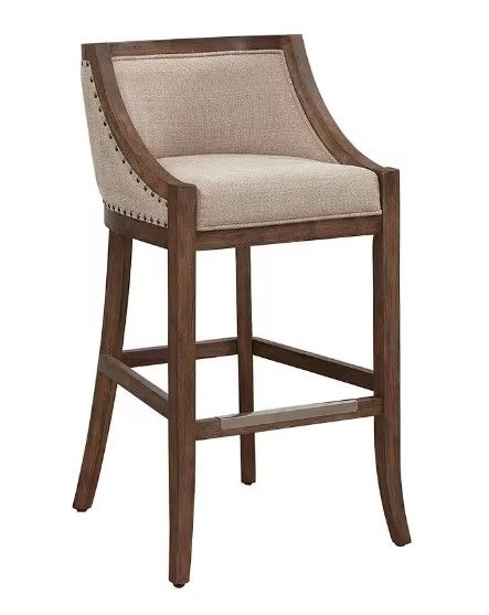 Photo 1 of ***USED - DAMAGED - SEE PICTURES***
Michelle 30 in. Distressed Warm Brown Cushioned Bar Stool
