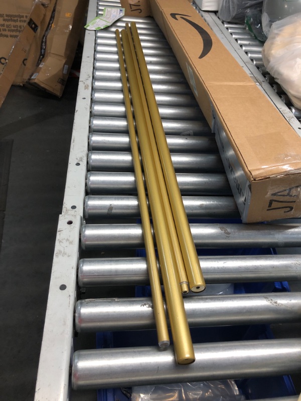 Photo 2 of **NON REFUNDABLE ITEM***(FOR PARTS ONLY)(
Gold Double Curtain Rods for Windows 36 to 72 Inch(3-6Ft),Adjustable Telescoping Double Curtain Rod with Modern End Cap,1 Inch Diameter Heavy Duty Double Drapery Rod Set 36-72”,Gold 36-72“ Gold