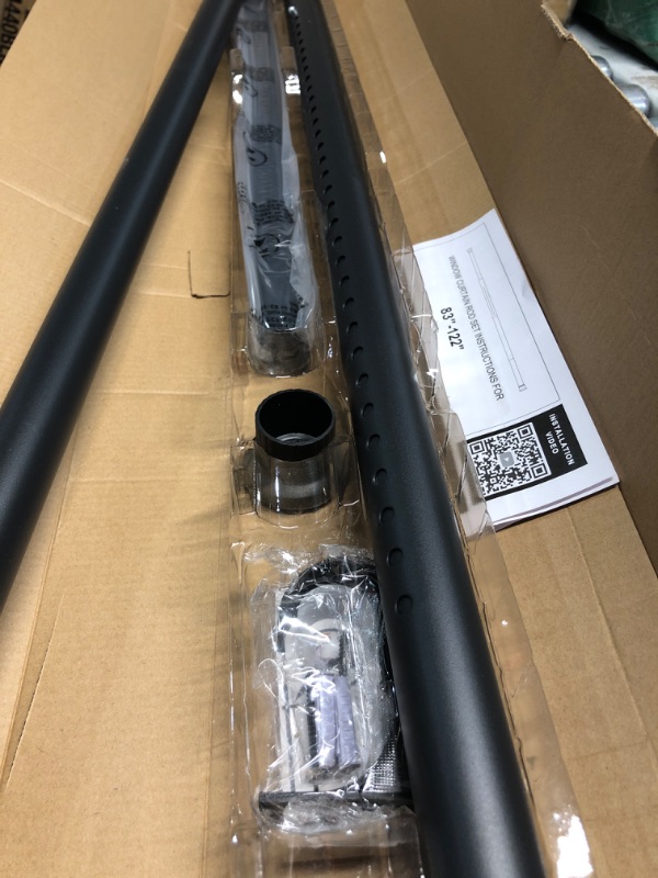 Photo 4 of ***USED - LIKELY MISSING PARTS - UNABLE TO VERIFY FUNCTIONALITY***
Refrze Room Divider Tension Curtain Rod, Tension Shower Curtain Rods, Premium Tension Windows Curtain Rods,No Drilling,Adjustable Bathroom Stall Tension Pole-Black 83-122 Inch Black 83-122