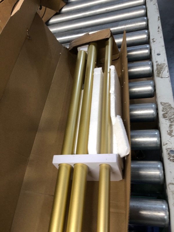 Photo 4 of **NON REFUNDABLE ITEM**(FOR PARTS ONLY)
1 Inch Gold Double Curtain Rods 72 to 144 Inches (6-12 ft), Drapery Rods for Windows, Telescoping Dual Curtain Rod with Luxury Translucent Finials