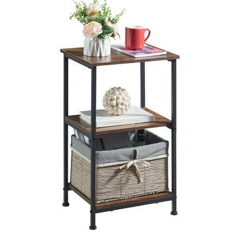 Photo 1 of **damaged**parts only** non refundable** Somdot Small Side Table Bedside Table for Bedroom 3-Tier End Table Nightstand with Storage Shelf for Sofa Couch Living Room Bedroom 24.6 H
