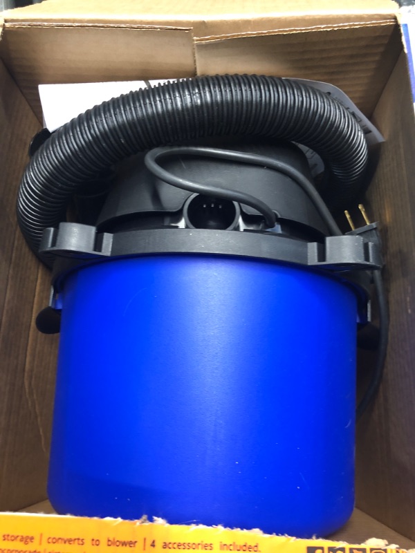 Photo 5 of (incomplete)(missing filter)Koblenz WD-2L Portable Wet-Dry Vacuum, 2.0 Gallon/2.0HP Compact Lightweight