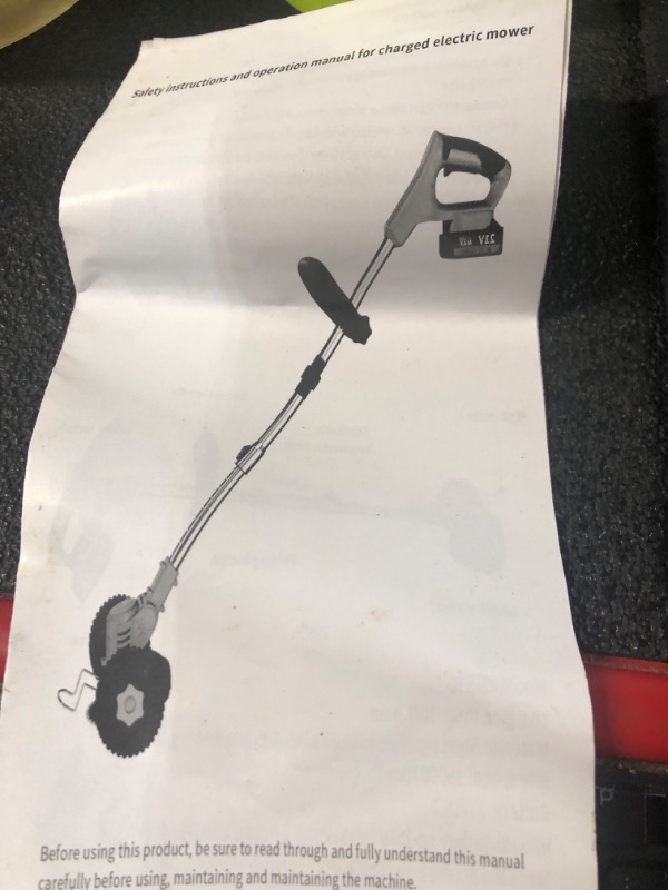 Photo 2 of ***MISSING PARTS***
Electric Weed Wacker, 3 in 1 Stringless-Grass-Trimmer,Foldable 3.0ah Battery Operated Weed-Wacker Lawn Edger,Adjustable Height Mower for Garden,Lightweight Small Push Edger Tool