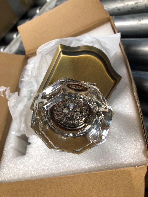 Photo 1 of (see all images)Gobrico Passage Door Knobs with Oval Crystal Style,Keyless Interior Door Handles 