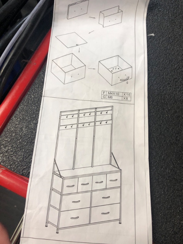 Photo 1 of ***USED - LIKELY MISSING PARTS - UNABLE TO VERIFY FUNCTIONALITY***
Clothing Rack with Drawers, Heavy Duty Garment Rack with 12 Shelves, 8 Chests of Drawers, Wood Top, Metal Frame & Fabric Drawers, Wardrobe Closet Clothes Rack for Hanging Clothes