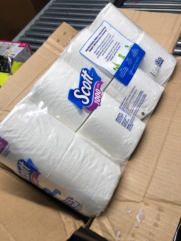 Photo 2 of Scott 1000 Trusted Clean Toilet Paper, 32 Rolls, Septic-Safe, 1-Ply Toilet Tissue 1000 sheet (Pack of 32)