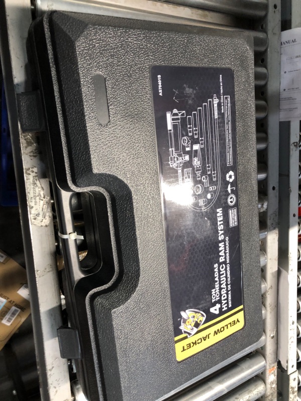 Photo 1 of YELLOW JACKET Porta Power Kit 4 Ton Hydraulic Auto Body Jack Ram Portable Frame Repair Tools Car Jack Kits Auto Shop Set with Blow Mold Carrying Storage Case