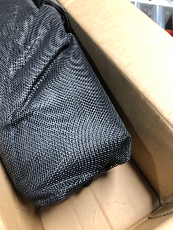 Photo 1 of VEVOR Dump Truck Mesh Tarp, 7 x 14 ft, PVC Coated Black Heavy Duty Cover with 5.5" 18oz Double Pocket, Brass Grommets, Reinforced Double Needle Stitch Webbing Fits Manual or Electric Dump Truck System 7' x 14'