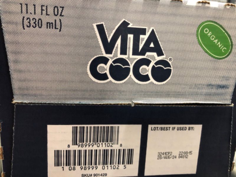 Photo 2 of **NON-REFUNDABLE, EXP 28/AUG/24***
Vita Coco Coconut Water, Pure Organic | Refreshing Coconut Taste | Natural Electrolytes | Vital Nutrients | 11.1 Oz (Pack Of 12)