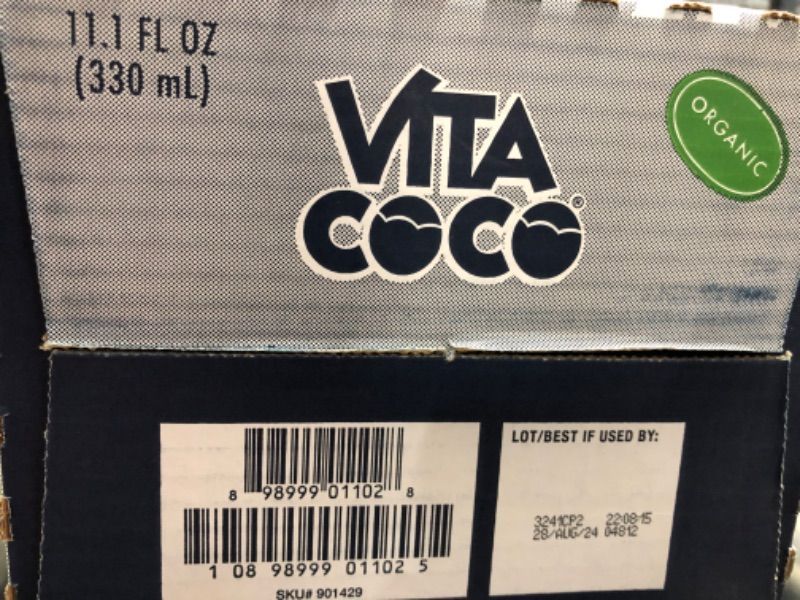 Photo 1 of **NON-REFUNDABLE, EXP 28/AUG/24***
Vita Coco Coconut Water, Pure Organic | Refreshing Coconut Taste | Natural Electrolytes | Vital Nutrients | 11.1 Oz (Pack Of 12)
