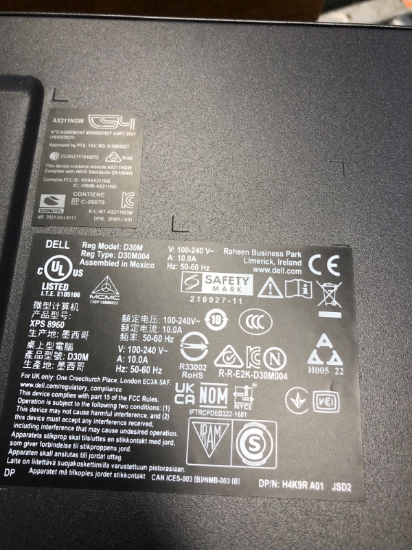 Photo 4 of ***SEE NOTES*** 
Dell XPS 8960 Desktop Intel Core I9-13900K, 32 GB DDR5 RAM, 1 TB SSD, NVIDIA GeForce RTX 4070, Windows 11 Pro, 1-Year Premium Support + 6-Months Migra