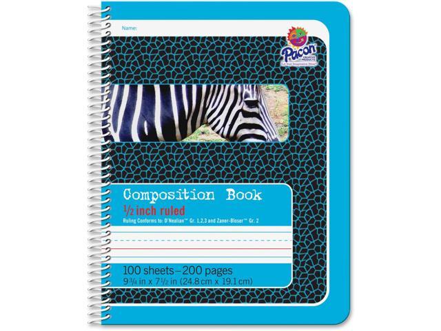 Photo 1 of *** 4-PACK***
Pacon Primary Composition Spiral Book 1/2-in. Ruled, 100 Sheets, Blue (2429)