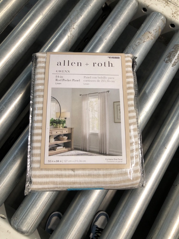 Photo 2 of (READ FULL POST) allen + roth 84-in Linen Light Filtering Rod Pocket Single Curtain Panel