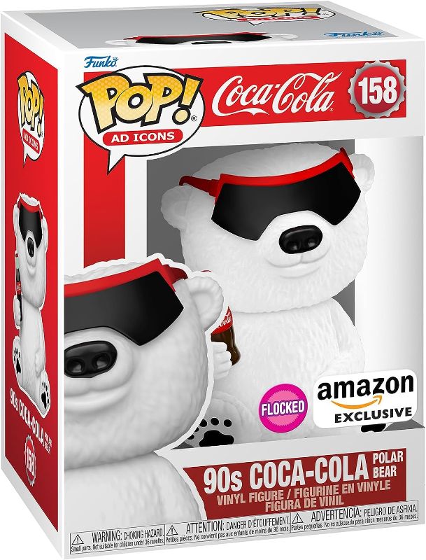 Photo 1 of Funko Pop! Ad Icons: 90's Coca-Cola Polar Bear Flocked