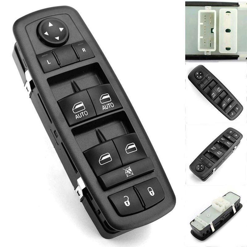 Photo 1 of Driver Door Master Power Window Switch Compatible for 2011-2014 Jeep Grand Cherokee Dodge Durango Replace OE # 68086693AC 68086693AD- Double Auto 11 PINS, Please Check OE Number and Plug PINS