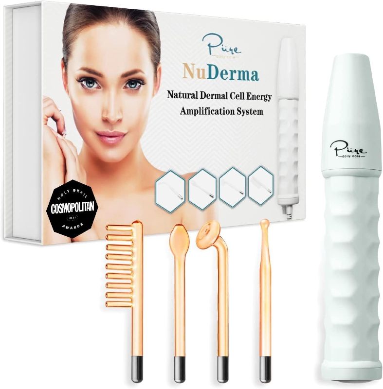 Photo 1 of NuDerma Portable Handheld Skin Therapy Wand Machine w/Neon – Anti-Aging - Skin Tightening - Wrinkle Reducing - Dark Circles – Clarifying - Hair & Scalp Stimulator