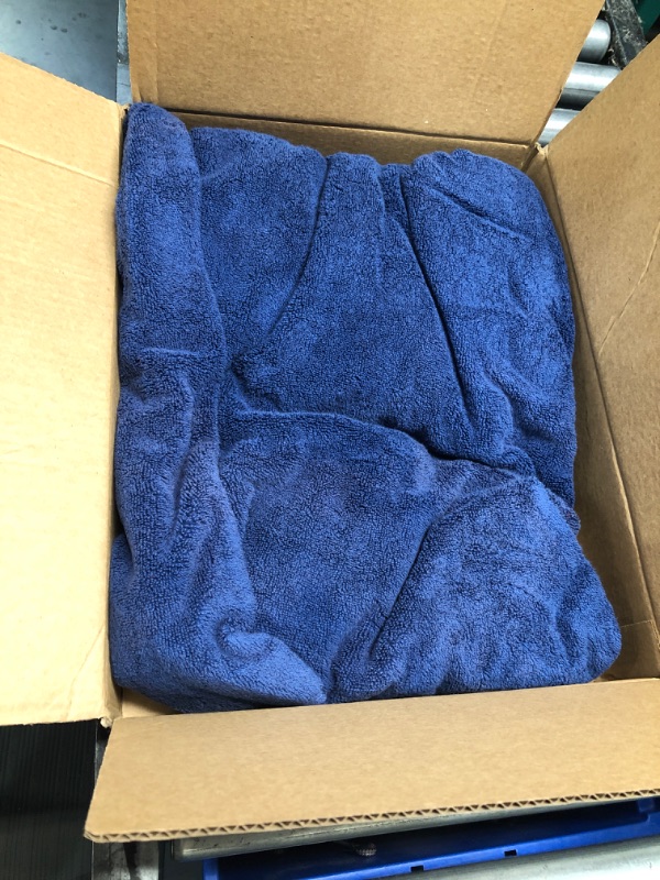 Photo 2 of ***missing towel***Supreme Edition Bath Sheets 700 GSM - 35 x 70 Inches, 100% Cotton Oversize Bathroom Shower Towels - Highly Absorbent for The Ultimate Experience (2 Pack, Navy Blue/Burgundy) 2 Pack 35"x70" Bath Sheets Navy Blue/Burgundy