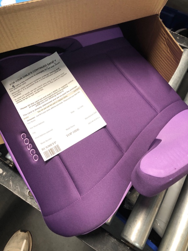 Photo 2 of Cosco Topside Booster Car Seat - Easy to Move, Lightweight Design (Grape), 1 Count (Pack of 1)