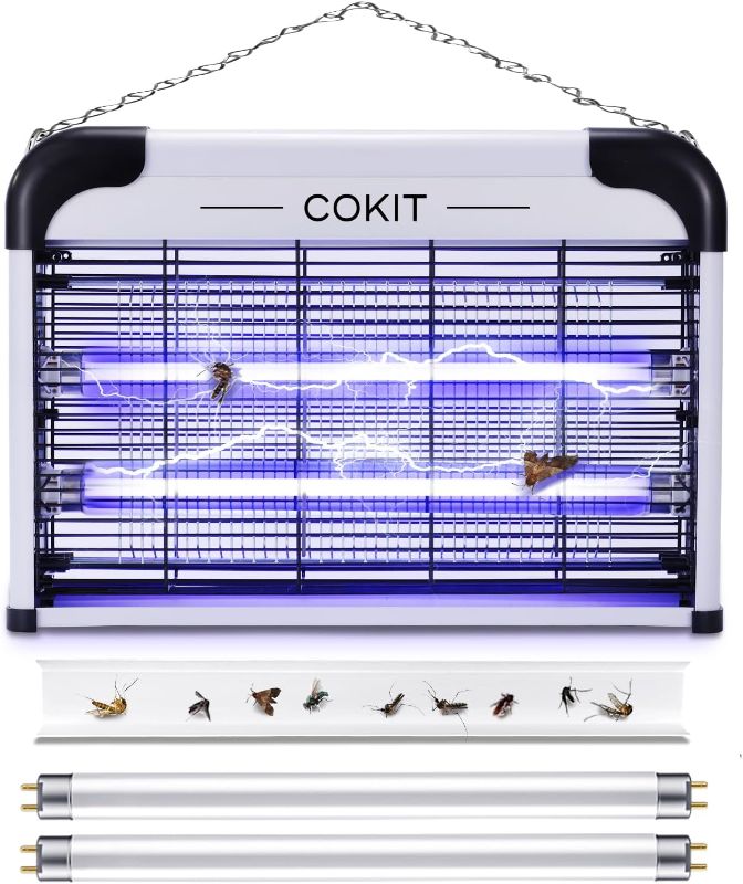 Photo 1 of Bug Zapper Indoor Powerful 20W Electric Indoor Insect Killer, Bug Zapper, Fly Zapper, Mosquito Killer for Home Kitchen Garage Patio 2 Extra Replacement Bulbs (with Bug Collection Tray)
