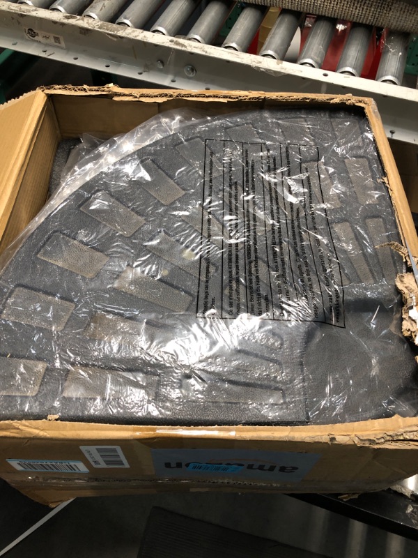 Photo 1 of Amazon Basics HDPE Round Fan-Shaped Hanging Umbrella Base for Patio – Black