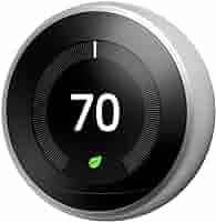 Photo 1 of **MISSING BASE** google Nest Learning Thermostat - Smart Wi-Fi Thermostat - Stainless Steel