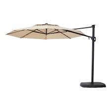 Photo 1 of [NONREFUNDABLE, FOR PARTS/ READ NOTES]
allen + roth 11-ft Aluminum Tan Crank Cantilever Patio Umbrella with Base