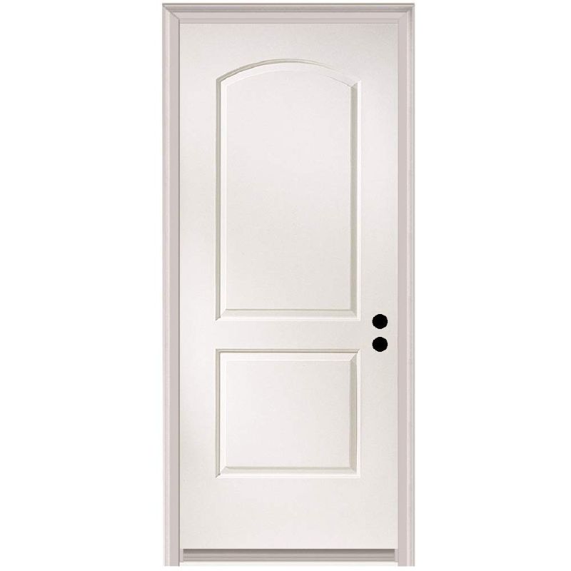 Photo 1 of 98"x36" door with frame left handed white arch design 