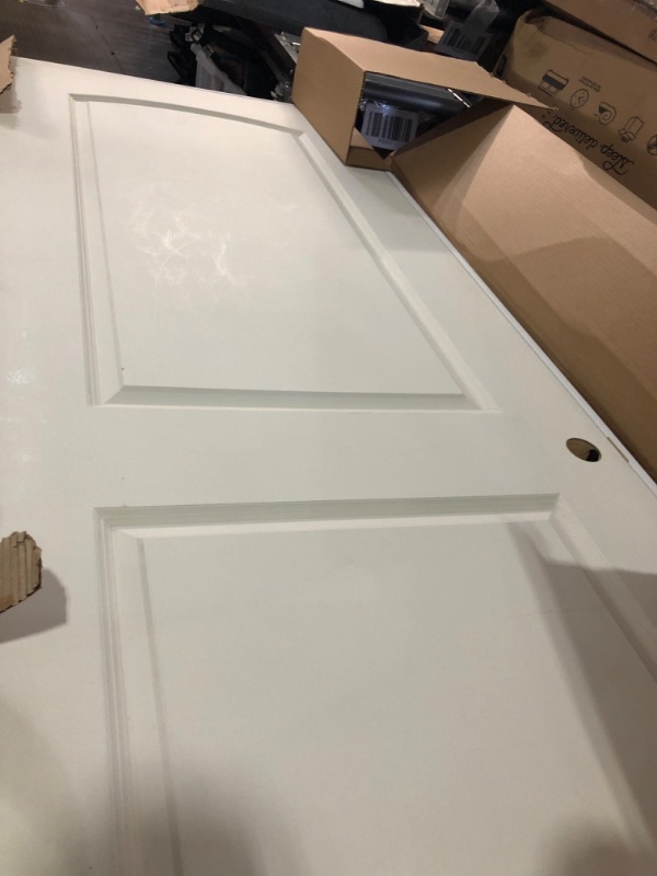 Photo 4 of 98"x36" door with frame left handed white arch design 