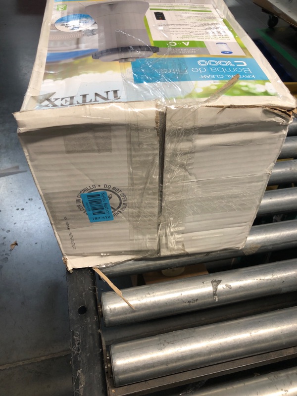 Photo 3 of ***USED - LIKELY MISSING PARTS - UNABLE TO VERIFY FUNCTIONALITY***
INTEX C1000 Krystal Clear Cartridge Filter Pump for Above Ground Pools: 1000 GPH Pump Flow Rate – Improved Circulation and Filtration – Easy Installation – Improved Water Clarity – Easy-to