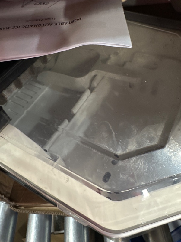 Photo 3 of ****NON REFUNDABLE NO RETURNS SOLD AS IS***PARTS ONLY**
AGLUCKY Countertop Ice Maker Machine, Portable Ice Makers Countertop, Make 26 lbs ice in 24 hrs,Ice Cube Rready in 6-8 Mins with Ice Scoop and Basket (Black)