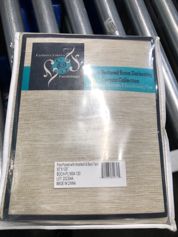 Photo 2 of HPD Half Price Drapes Bellino Room Darkening Curtains 108 Inches Long Curtains for Bedroom & Living Room (1 Panel), 50W x 108L, Oat Cream 50W x 108L Oat Cream