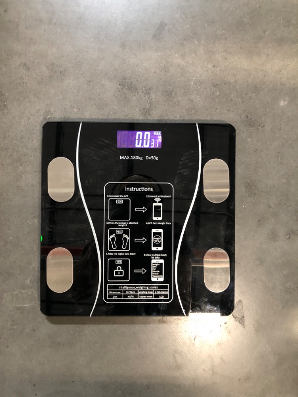 Photo 2 of (READ FULL POST) Digital Simple and Practical Body Fat Scale with Led Display, Bathroom Scale with Smartphone App (B)