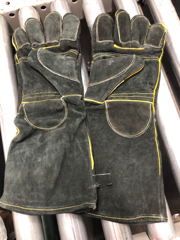 Photo 3 of (please see all images)TOPDC Welding Gloves 14 Inches Fire/Heat Resistant Leather For Mig,Tig,Stick,Forge,BBQ,Grill, Fireplace