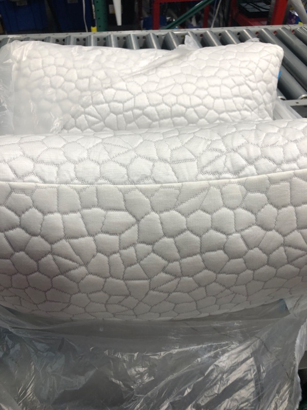 Photo 4 of (please see all images) viewstar Cooling Shredded Memory Foam Pillows Queen Size Medium Firm Pillows for Sleeping 2 Pack