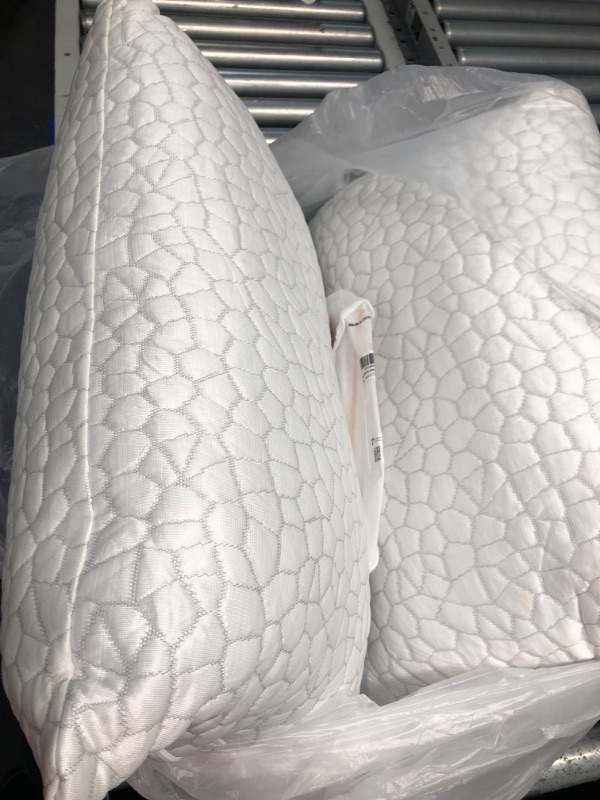 Photo 3 of (please see all images) viewstar Cooling Shredded Memory Foam Pillows Queen Size Medium Firm Pillows for Sleeping 2 Pack