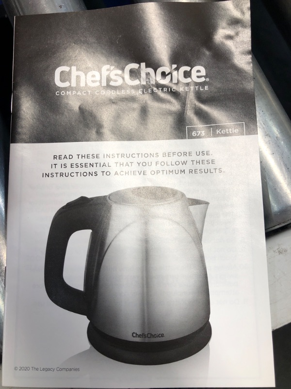 Photo 4 of (see all images)Chef'sChoice 1-qt. Compact Cordless Electric Kettle