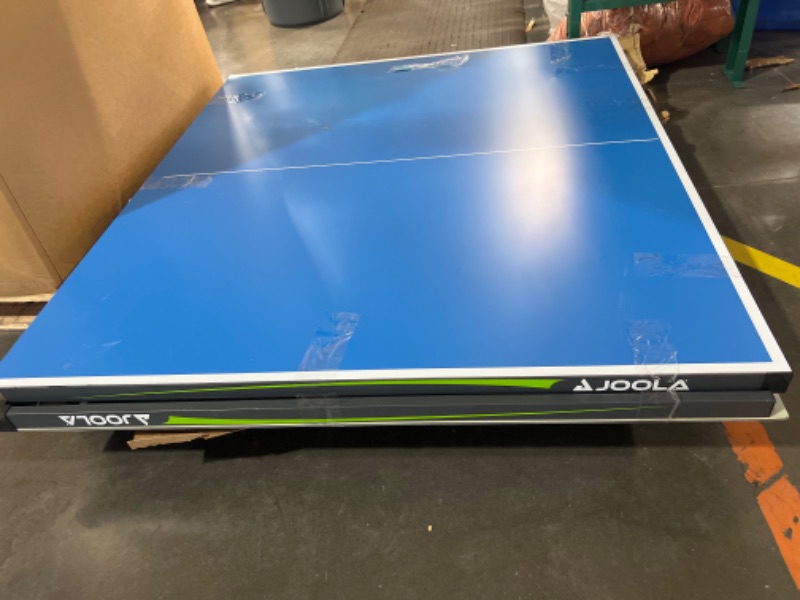 Photo 4 of ***MINOR DAMAGE FROM USE/ MISSING LEGS**
OOLA Inside - Professional MDF Indoor Table Tennis Table with Quick Clamp Ping Pong Net and Post Set - 10 Minute Easy Assembly - Ping Pong Table with Single Player Playback Mode