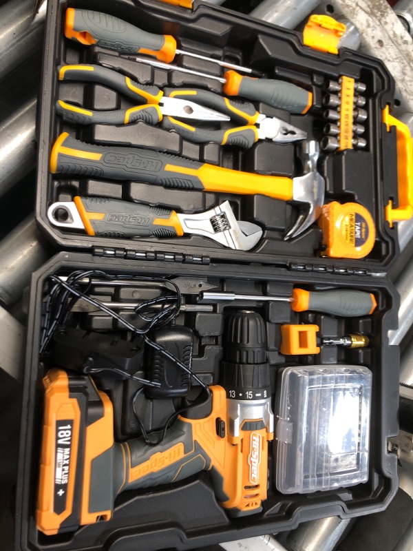 Photo 3 of (SEE NOTES BEFORE BIDDING) 
Hi-Spec 80 Piece Home Tool Kit Set and 18V Drill Driver. Full Set of Complete Repair and Maintenance DIY Hand Tools for the Household