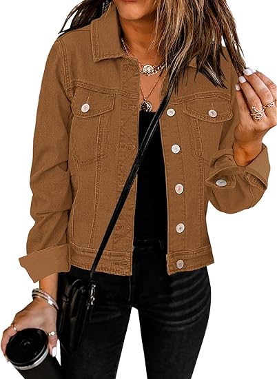 Photo 1 of *****STOCK IMAGE FOR SAMPLE*****
Women's Brown Jean Jacket

 Size: Small