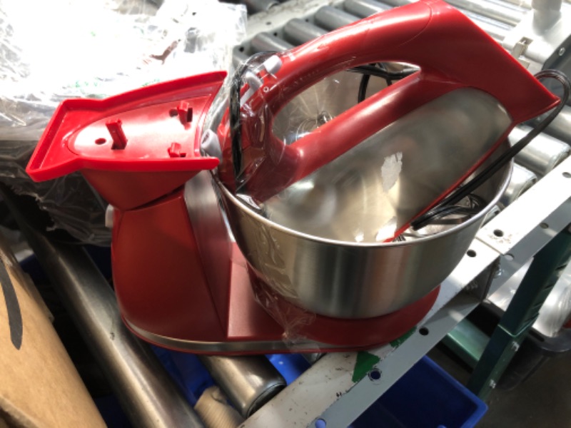 Photo 2 of ***(PARTS ONLY/ NON FUNCTIONAL/ NO RETURNS OR REFUNDS)***
Hamilton Beach Classic Stand Mixer 4 Quart SS Bowl 6 Speeds Red 64654: Metal Baking Mixer, Dishwasher-Safe Parts, 250W