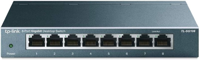 Photo 1 of ***(MISSING POWER SUPPLY)***
8 Port 2.5G Unmanaged Desktop Ethernet Switch with 10G SFP, 8 x 2.5G Base-T Ports, 60Gbps Switching Capacity, Compatible with 100/1000/2500Mbps, Metal Fanless, YuanLey 2.5Gbe Network Switch Wall Mount