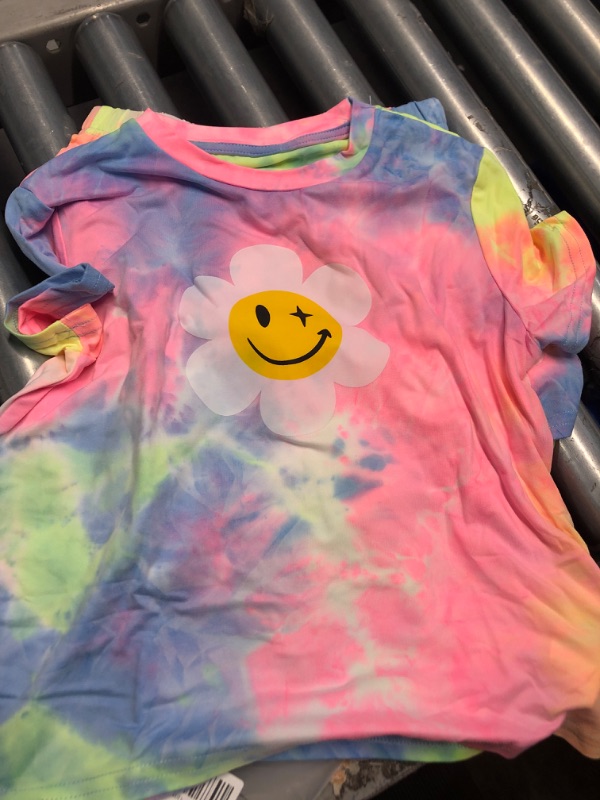 Photo 3 of ***STOCK PHOTO REFERENCE ONLY***
SOLY HUX Girl's 2 Piece Outfit Tie Dye Short Sleeve Graphic Tee and Elastic Waist Shorts Matching Set Multicolor 11Y