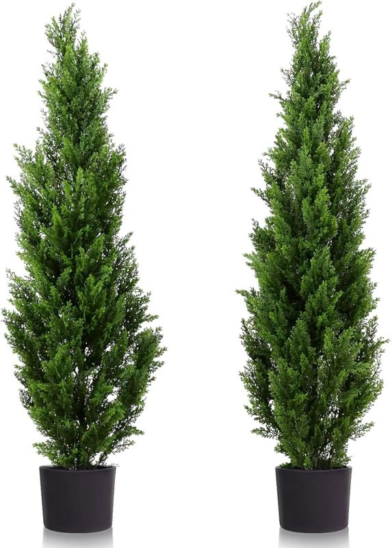 Photo 1 of ***SET OF THREE*** Outdoor Artificial Cedar Topiary Trees Uv Rated Potted Plants