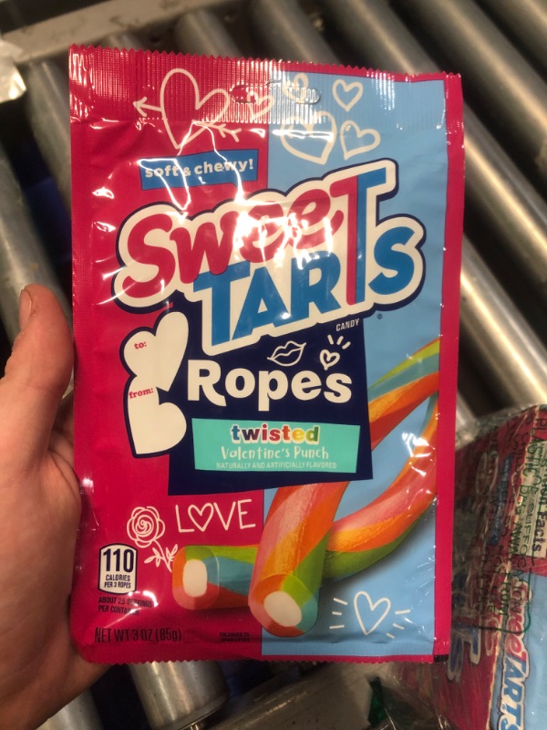 Photo 2 of ***(EXP:10/2024 )NONREFUNDABLE***SweeTARTS Ropes Valentine’s Day Candy, Twisted Rainbow Valentine's Punch | Chewy and Tart Valentine’s Day Candy | 3 oz (Pack of 12) Valentine's Day 3.0oz, Pack of 12